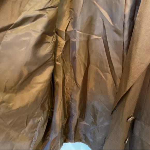 Vintage JG Hook Women's Brown Double Breasted Blazer Jacket Size 26W Wool - Picture 5 of 5